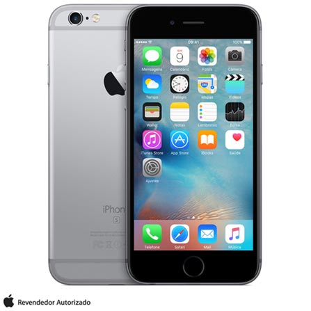 iPhone 6s Cinza Espacial, 4.7”, 16 GB, Câmera de 12 MP